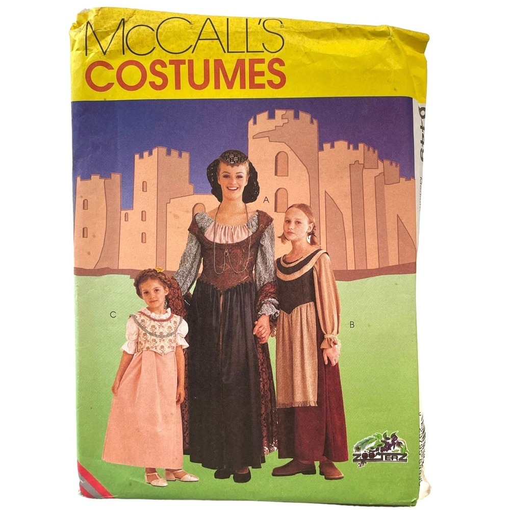 McCalls Sewing Pattern 8449‎ Costume Medieval Misses Size 16-18